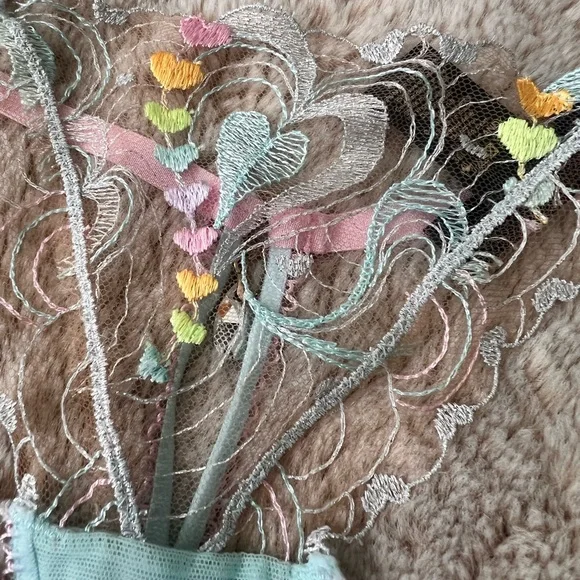 Honey Birdette Candy Blue Thong Panty Size XS
With back stone - Picture 4 of 8